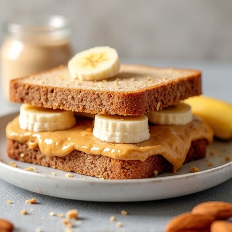 Protein-Packed Almond Butter Banana Sandwich