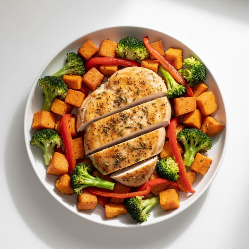 Herb-Roasted Chicken with Roasted Vegetables