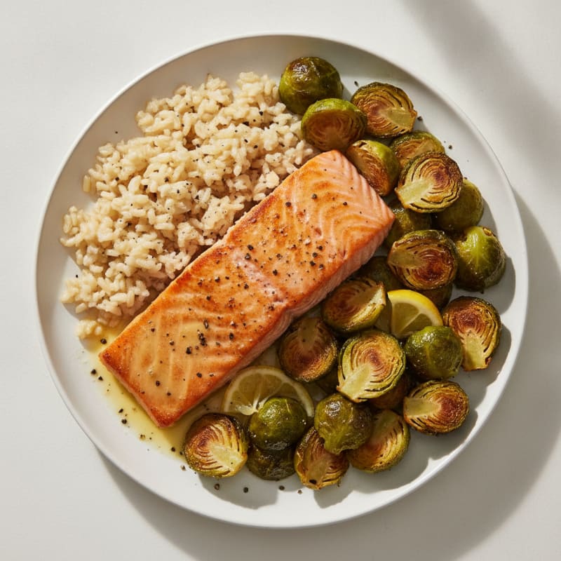 Pan-Seared Salmon with Roasted Brussels Sprouts