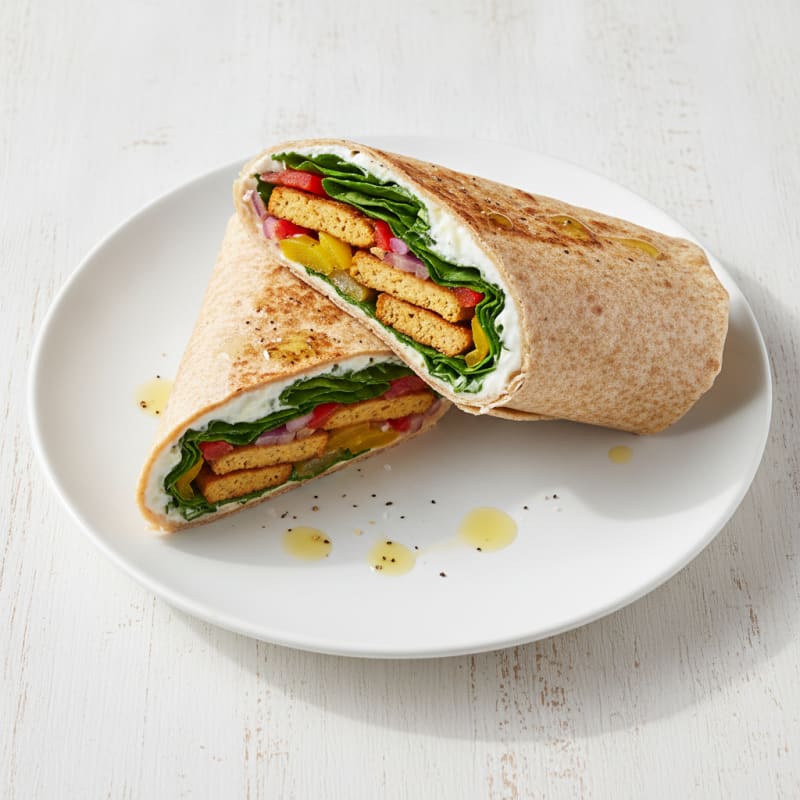 Tempeh and Veggie Protein Wrap