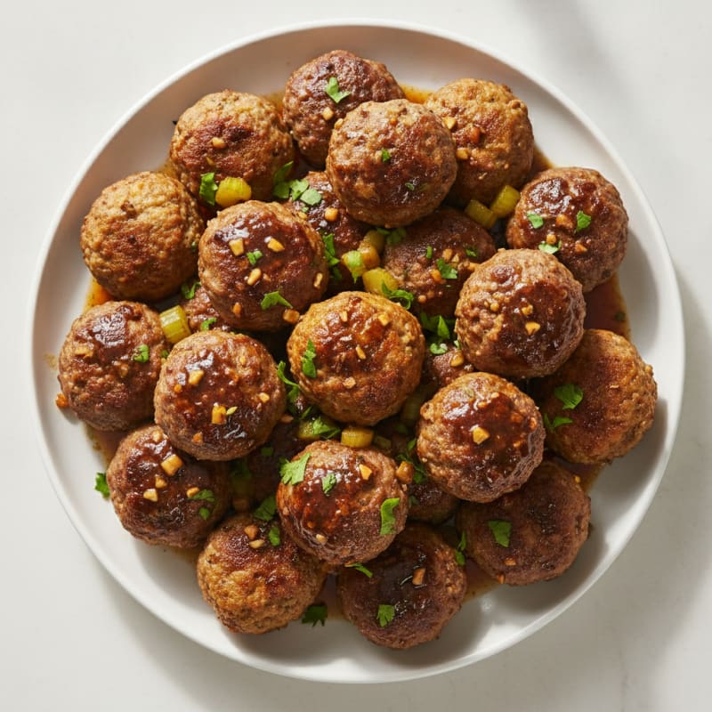 Garlic-Cumin Beef & Portobello Meatballs