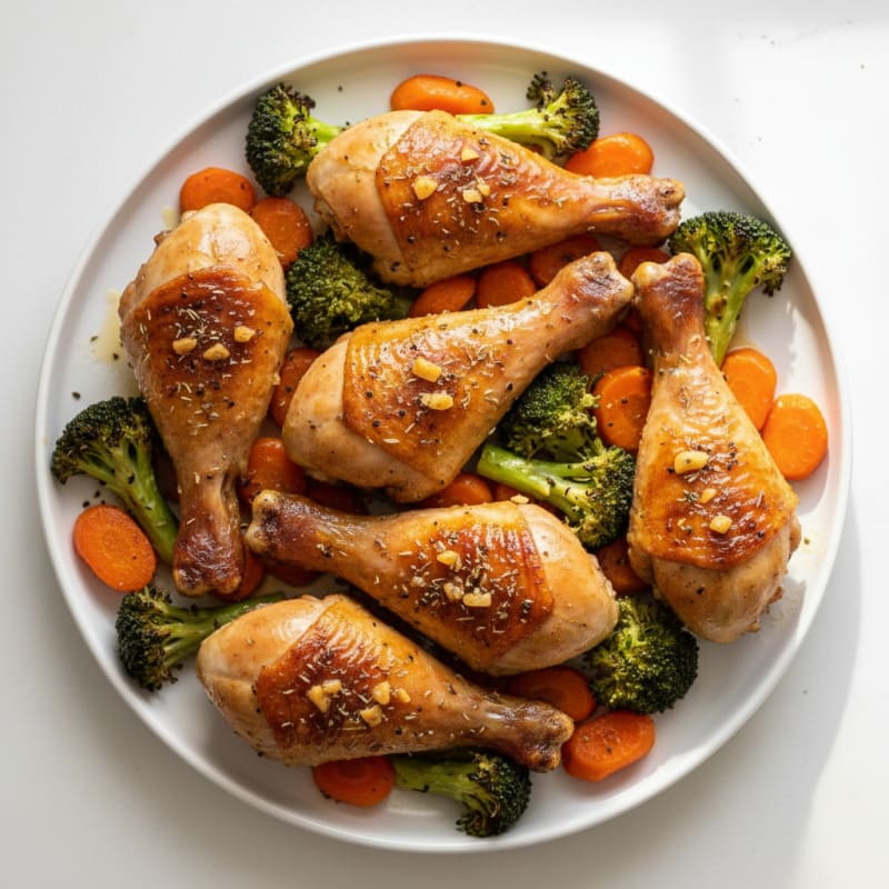 Garlic-Herb Roasted Chicken Drumsticks