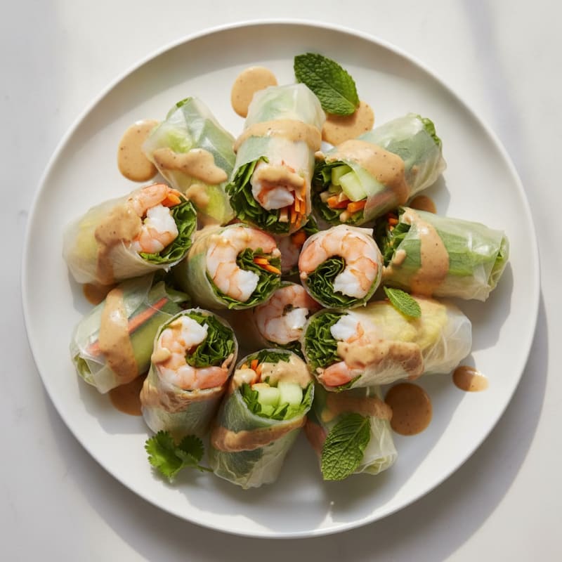 Fresh Shrimp and Veggie Spring Rolls