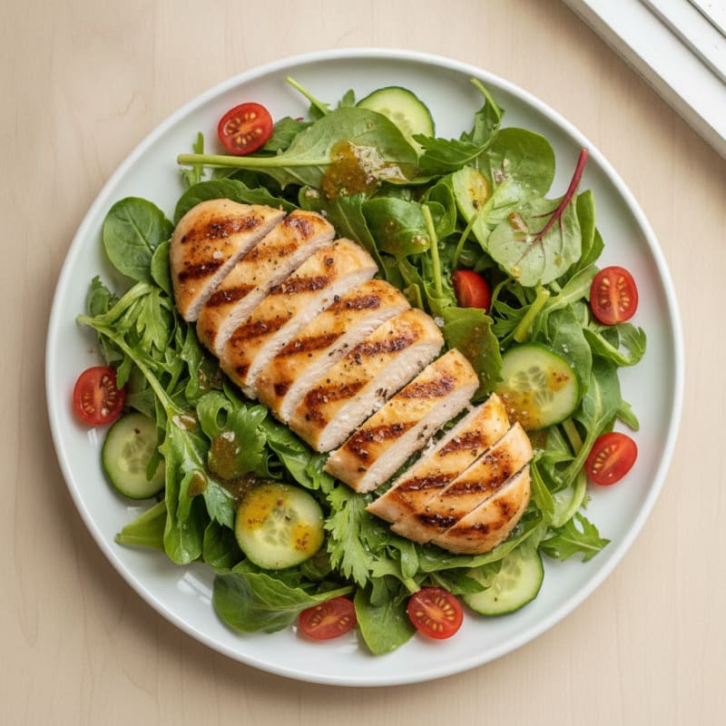 Grilled Chicken Salad with Bright Lemon Herb Vinaigrette
