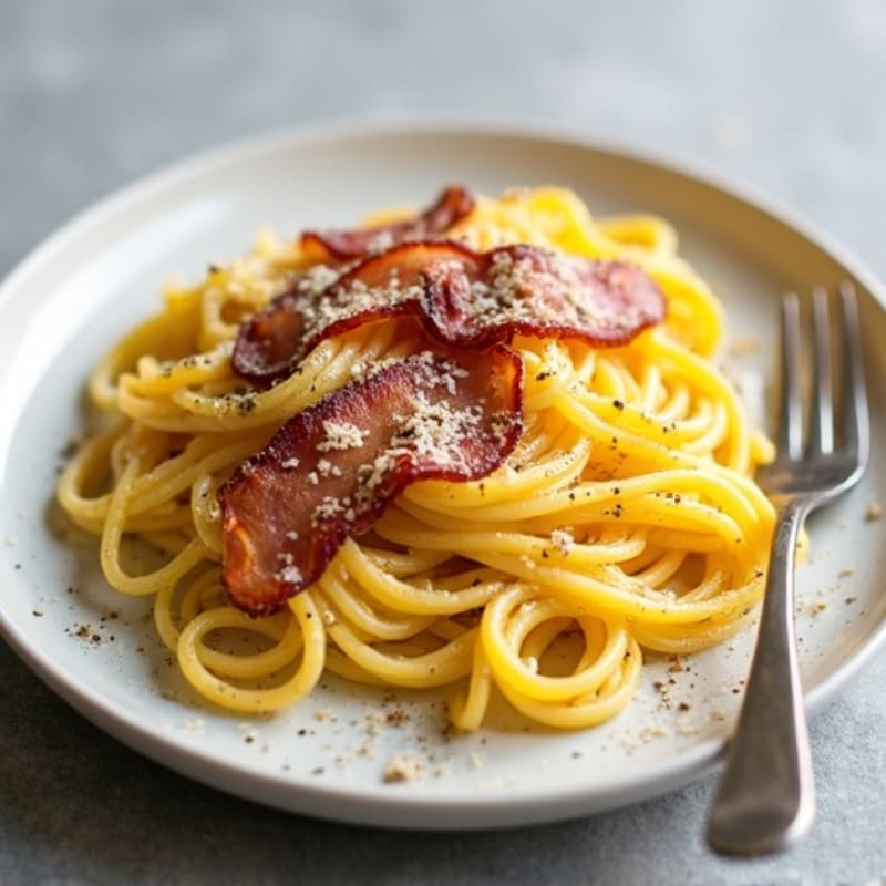 Creamy Turkey Bacon Spaghetti Squash Carbonara