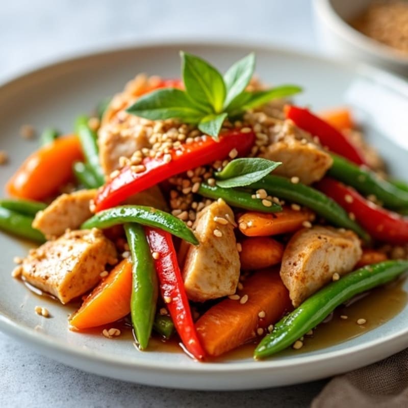 Chicken and Fresh Vegetable Sesame Stir-Fry