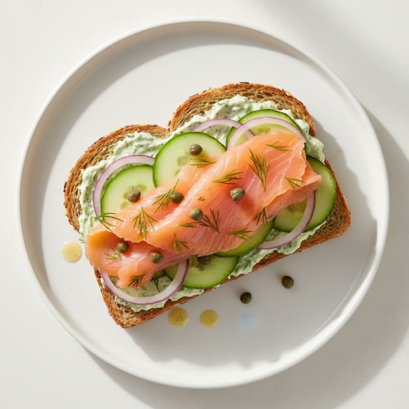 Smoked Salmon Dill Sandwich