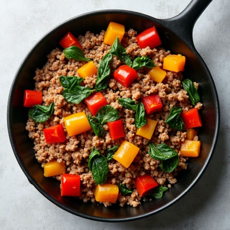 Savory Lean Ground Beef and Veggie Skillet