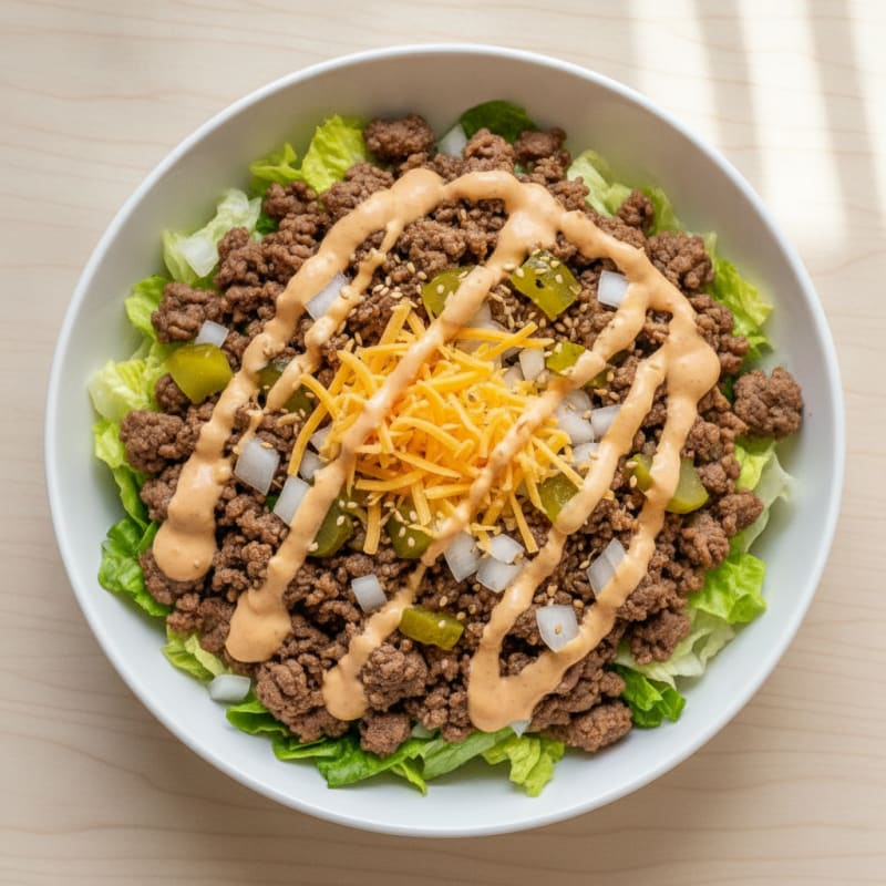 Big Mac Inspired Protein Bowl