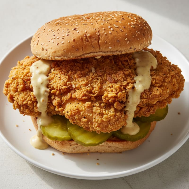 Buttermilk Fried Chicken Sandwich with Pickles