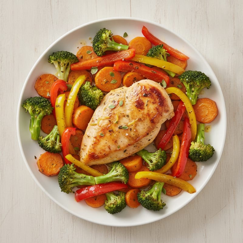 Lemon Herb Roasted Chicken and Veggies