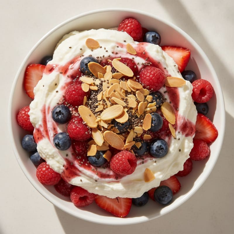 Creamy Greek Yogurt Protein Parfait with Mixed Berries