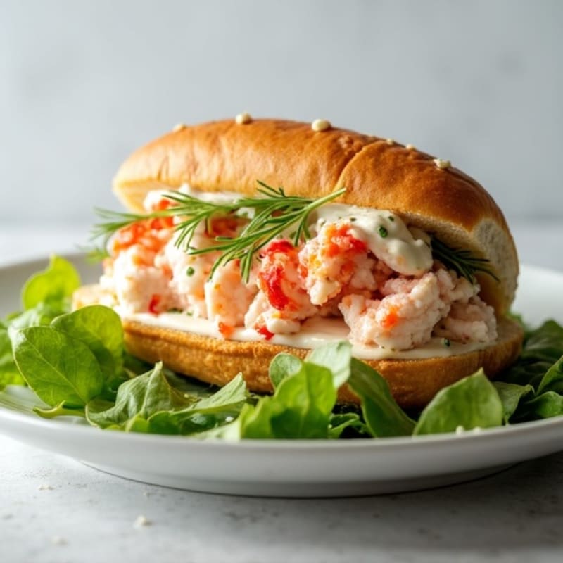 Lightened-Up Fresh Lobster Roll with Lemon-Herb Mayo