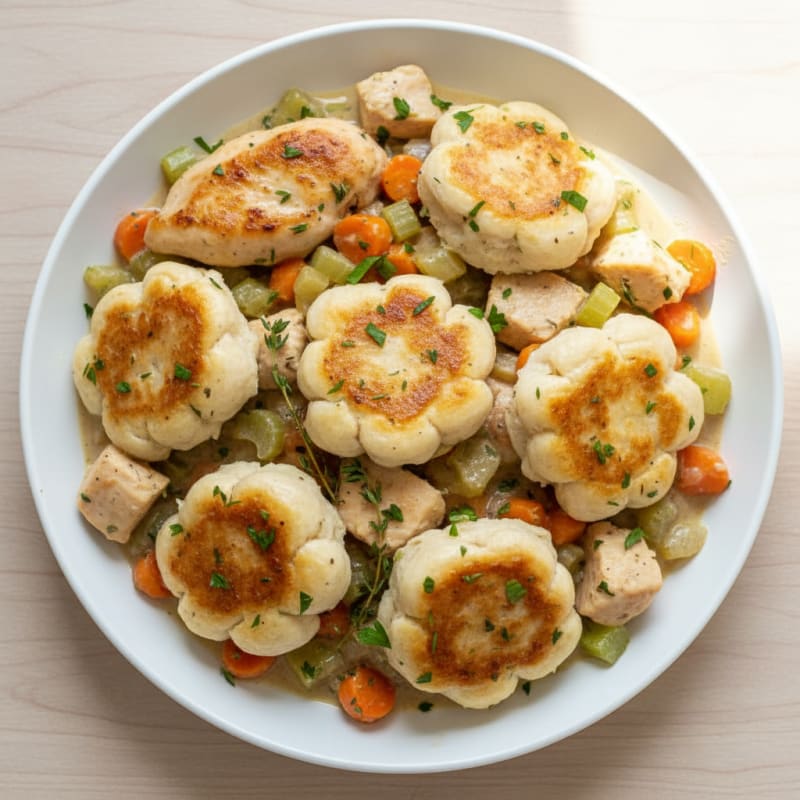 Creamy Chicken and Herb Dumplings