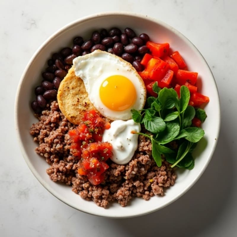 Seasoned Ground Beef Bowl with Special Sauce