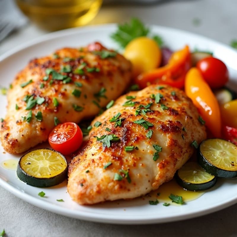 Sheet Pan Crispy Lemon Herb Chicken with Roasted Vegetables
