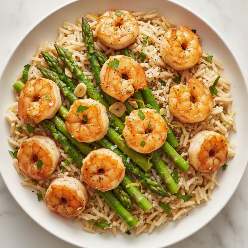 Garlic Shrimp with Herbed Basmati Rice