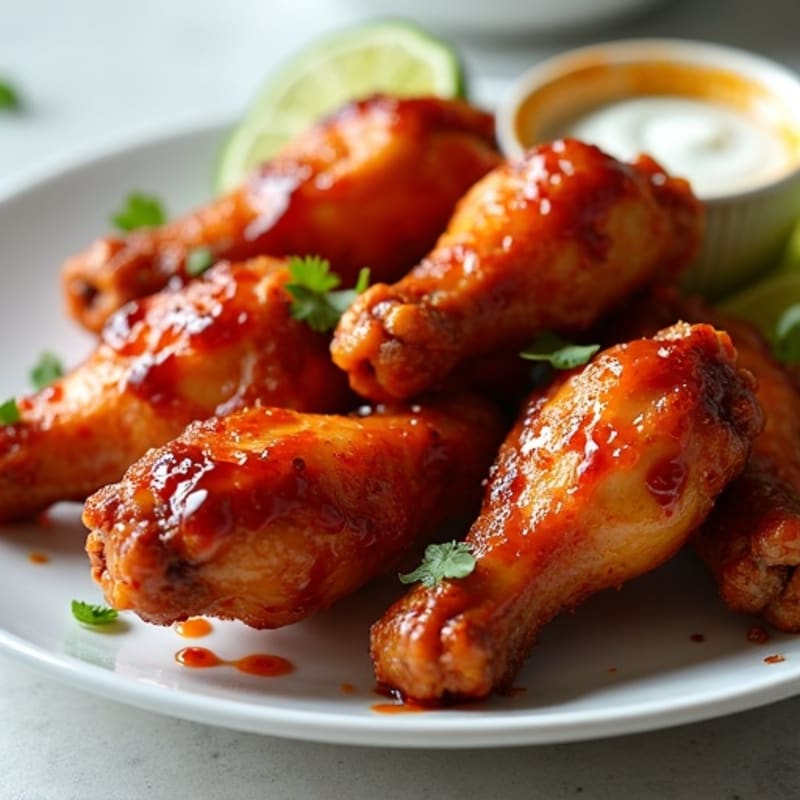 Crispy Baked Spicy BBQ Chicken Wings