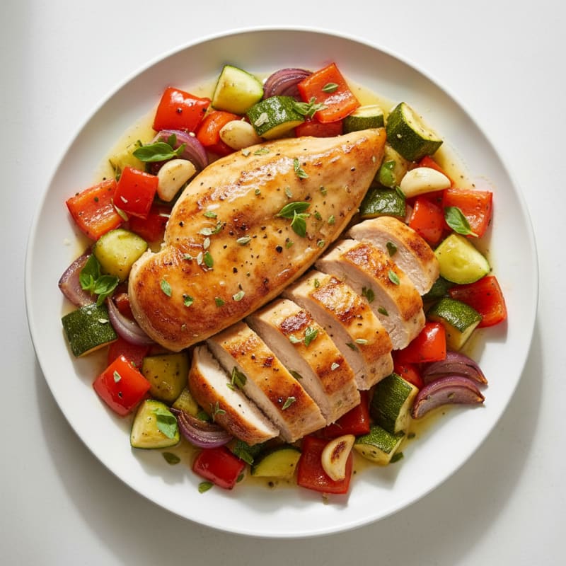 Lemon-Herb Chicken with Roasted Vegetables