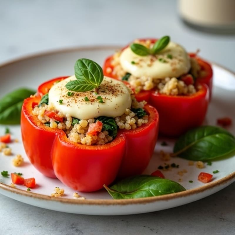 Protein-Packed Italian Quinoa Stuffed Bell Peppers