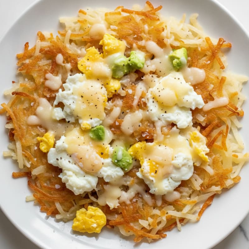 Hash Brown and Egg White Scramble