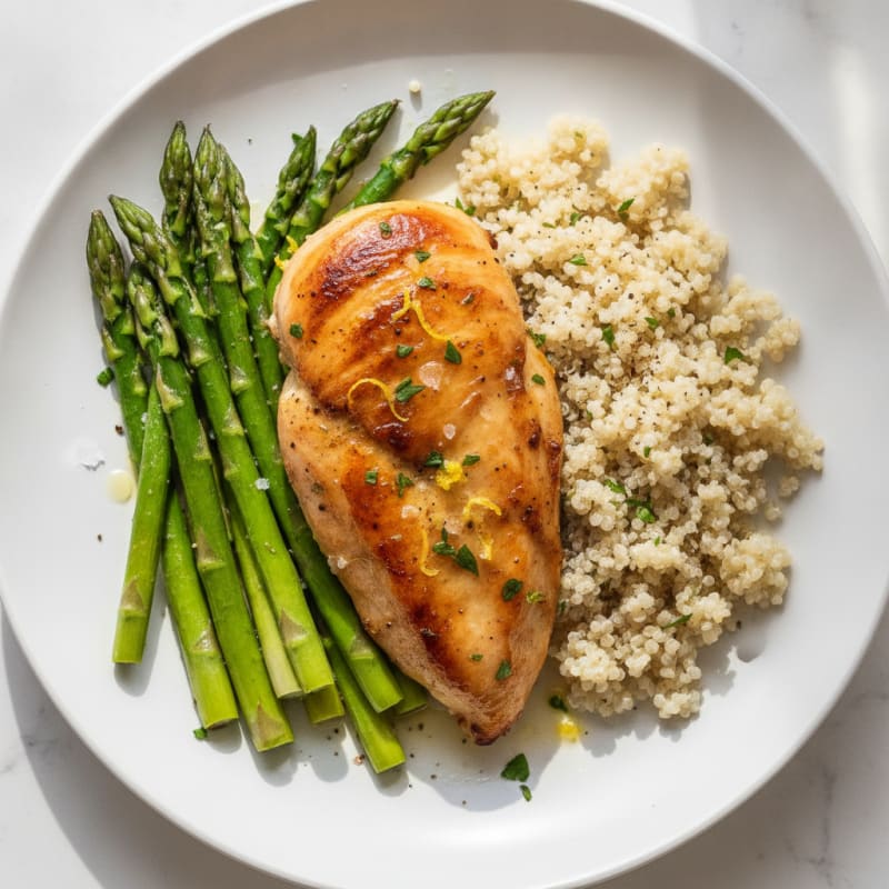 Lemon-Herb Roasted Chicken and Asparagus