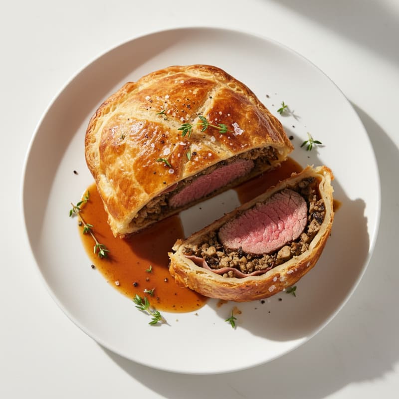 Classic Beef Wellington with Mushroom Duxelles