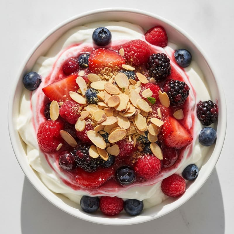 Creamy Greek Yogurt Protein Parfait with Mixed Berries