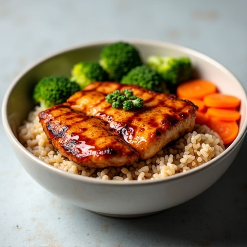 Sticky Ginger-Garlic Teriyaki Chicken Bowl
