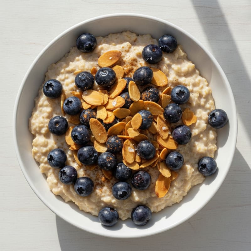 Blueberry Almond Protein Oatmeal
