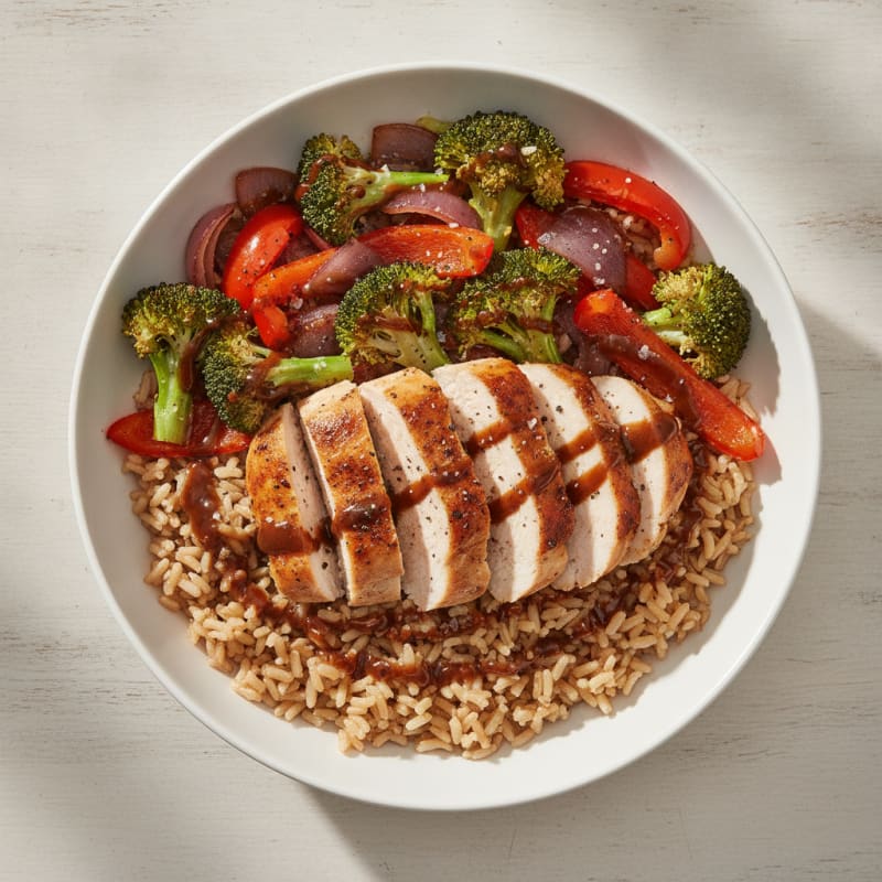 Brown Rice with Roasted Vegetables