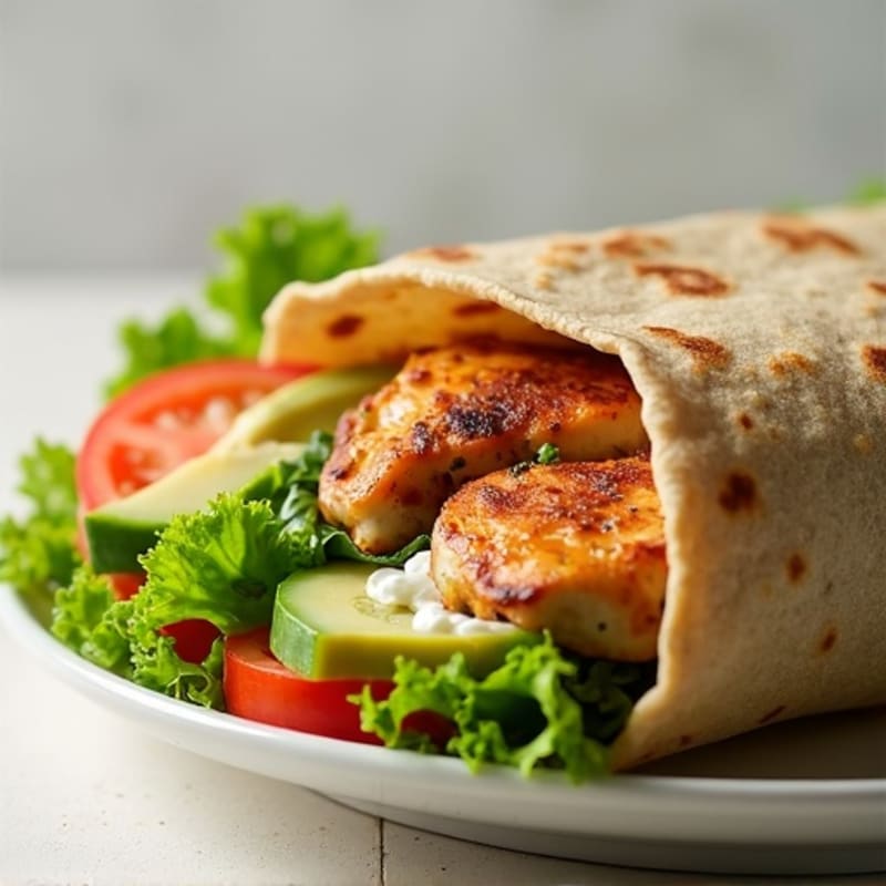 Grilled Chicken and Fresh Vegetable Wrap