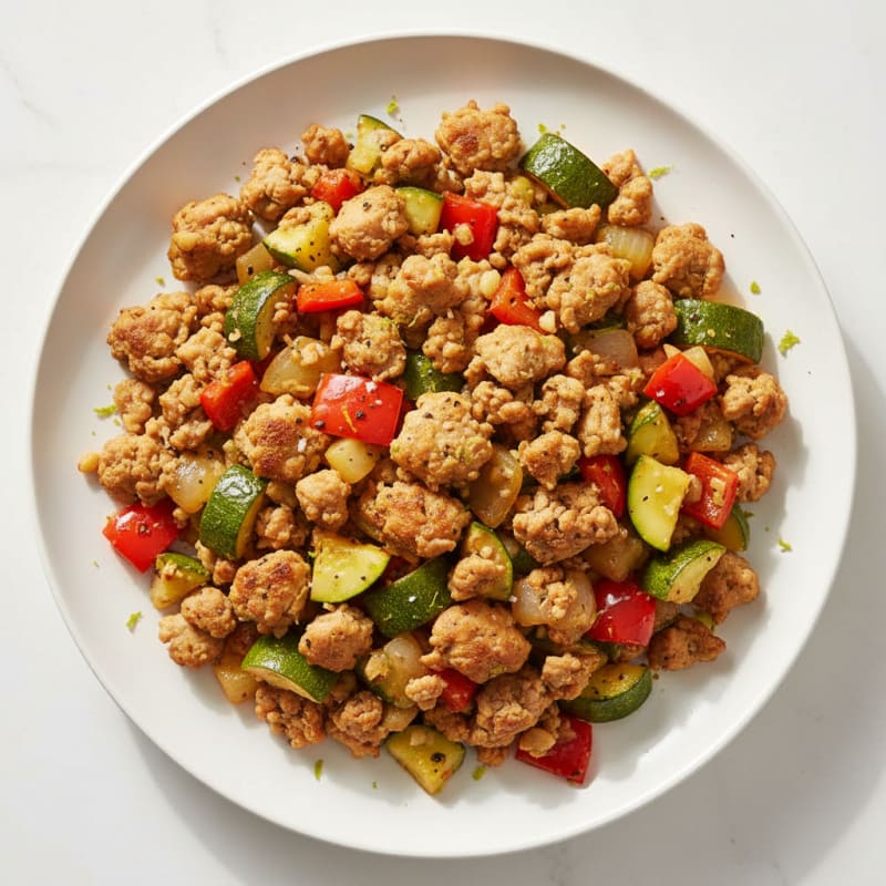 Zesty Ground Turkey and Vegetable Skillet