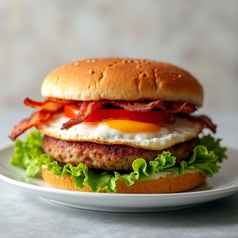 Crispy Turkey Bacon Lettuce Tomato Stack