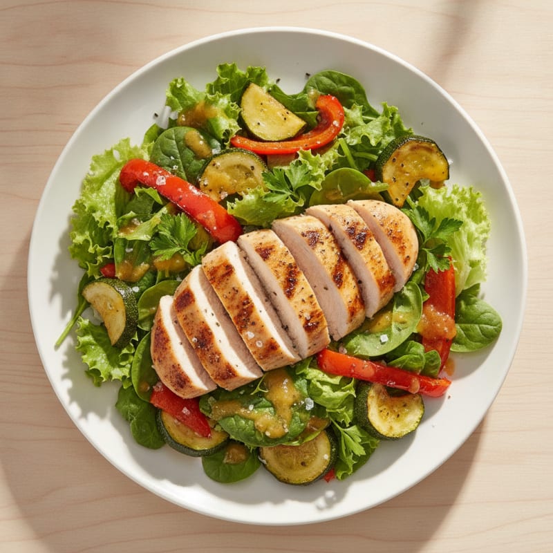 Grilled Chicken and Roasted Vegetable Salad