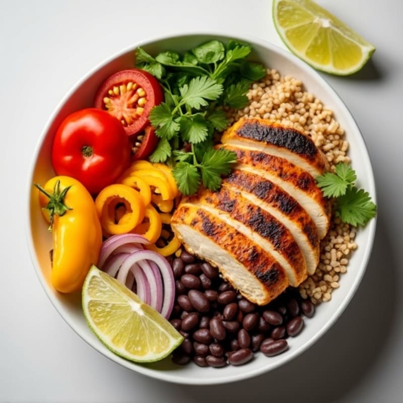 Grilled Chicken and Veggie Burrito Bowl