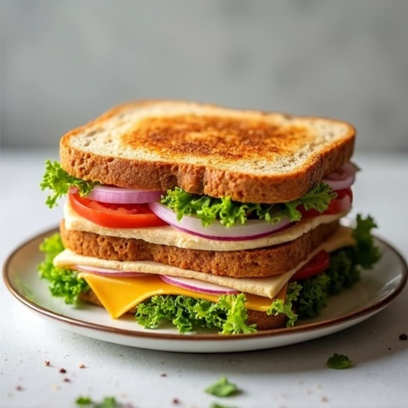 Turkey and Veggie Triple-Decker Whole Grain Melt
