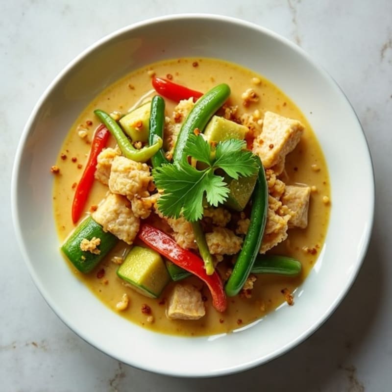 Creamy Thai Green Curry Chicken with Simmered Vegetables