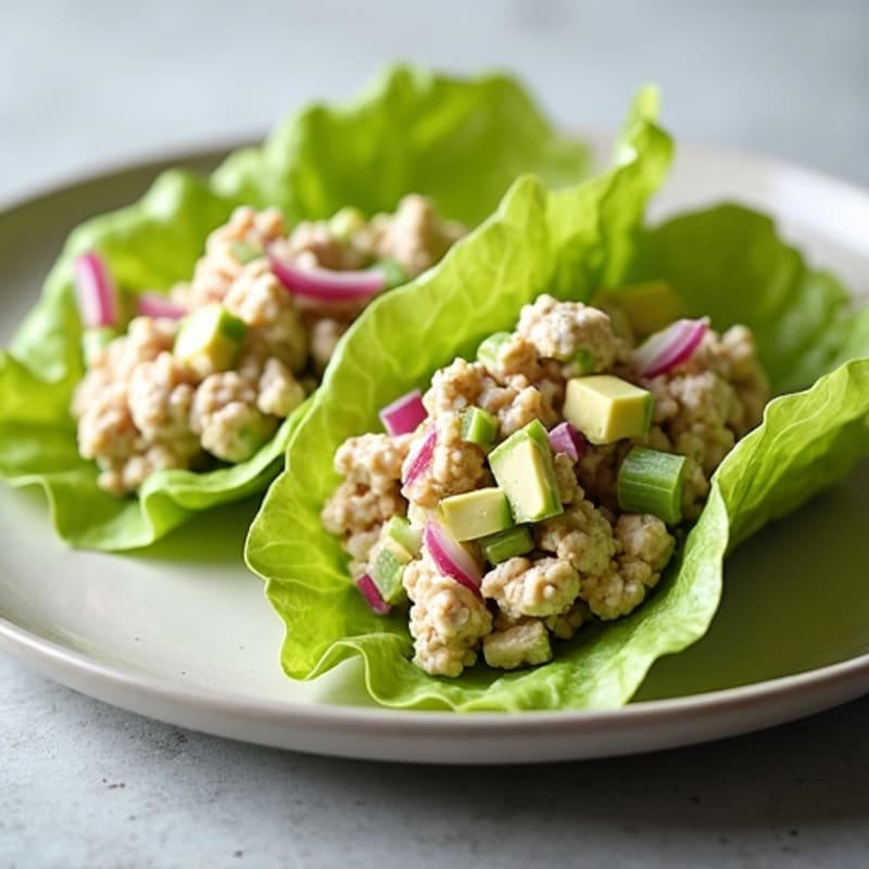 Creamy Tuna Salad Lettuce Wraps