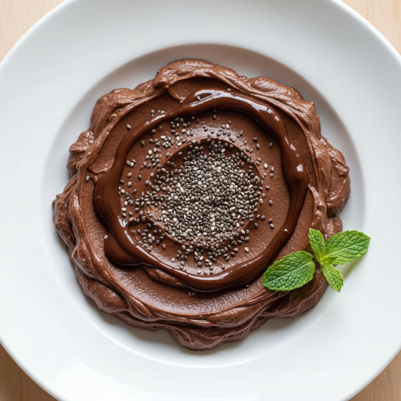 Silky Chocolate Protein Pudding with Chia Seeds