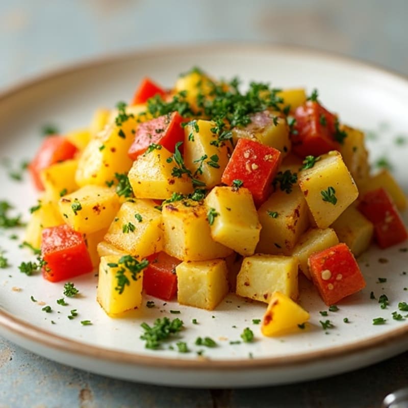 Crispy Potato and Herb-Scrambled Egg Hash