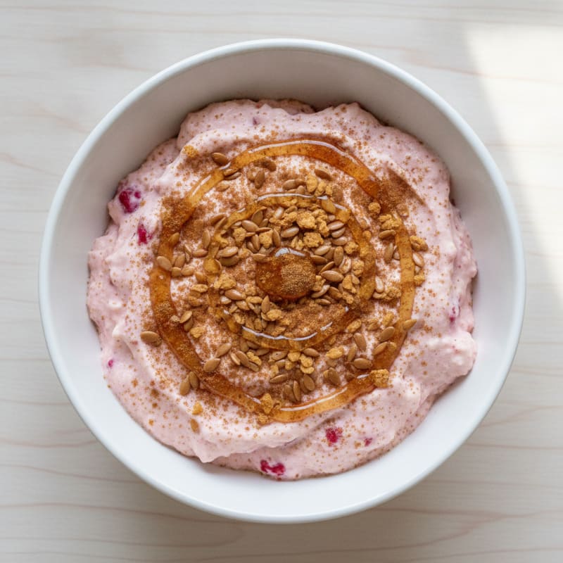 Whipped Berry Cheesecake Flax Bowl