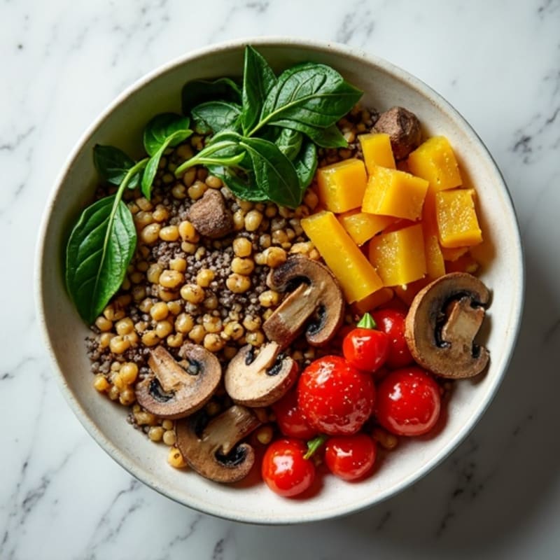 Savory Mushroom and Lentil Power Bowl