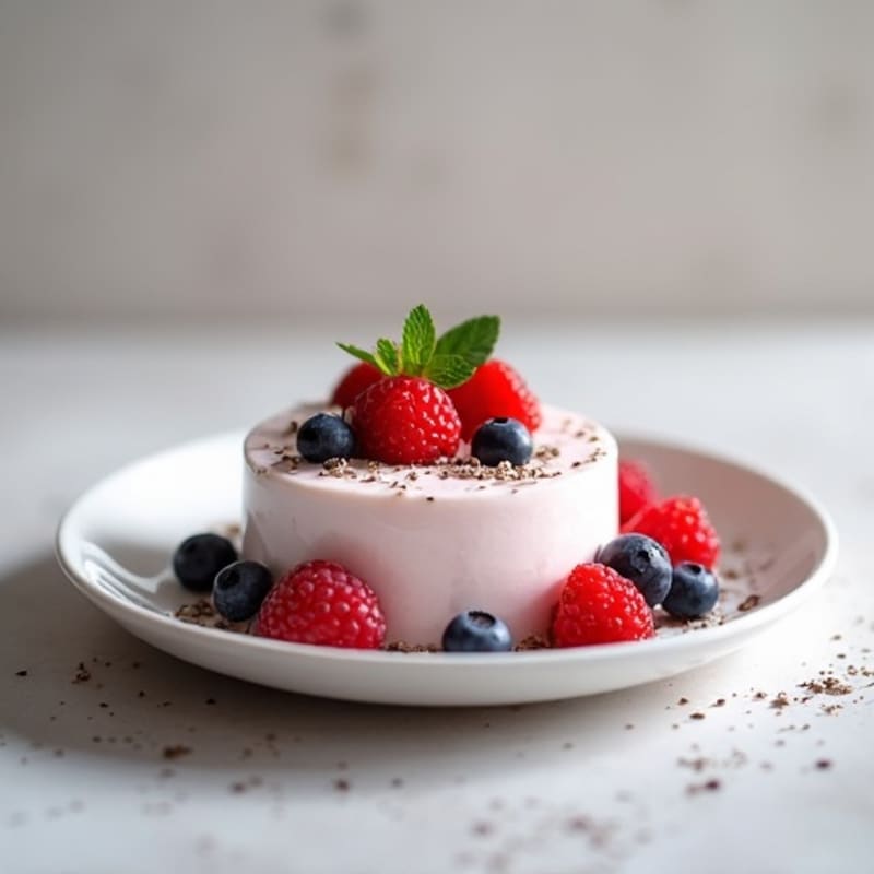 Silky Greek Yogurt Protein Mousse with Berries
