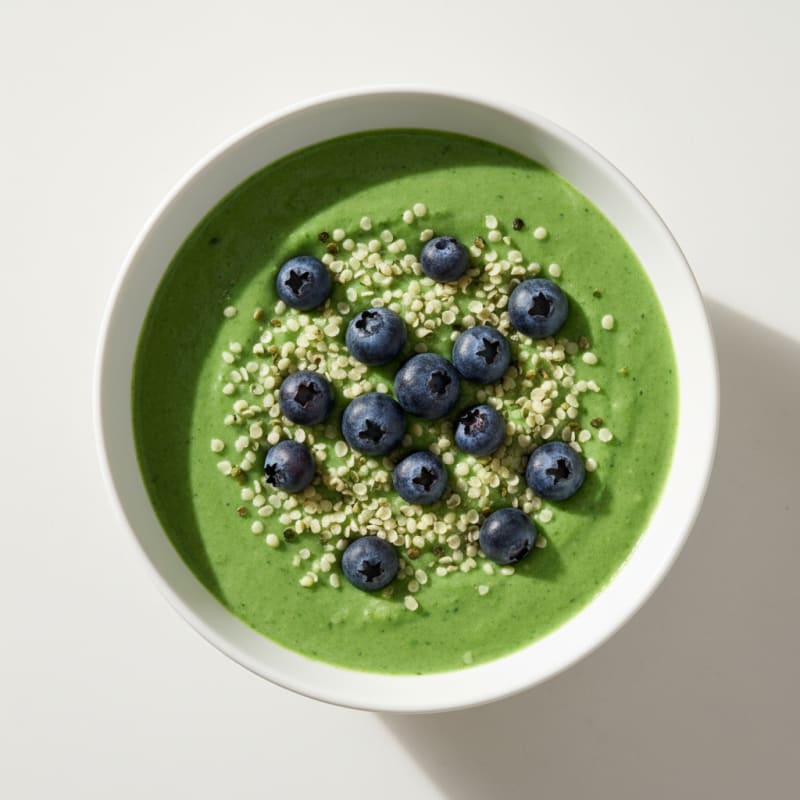 Silky Tofu and Spinach Protein Smoothie Bowl