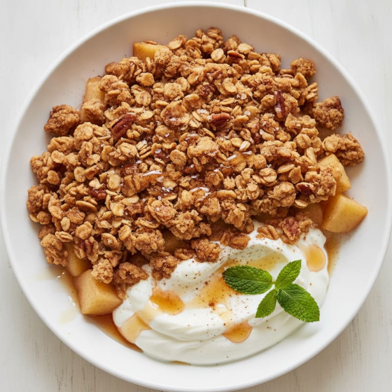 Baked Apple Crumble with Oat Topping