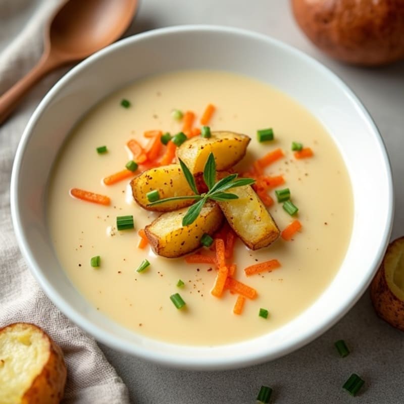 Healthy Creamy Baked Potato Soup