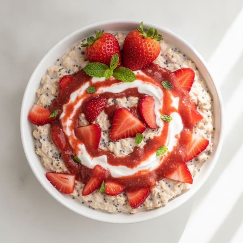Strawberry Shortcake Overnight Oats