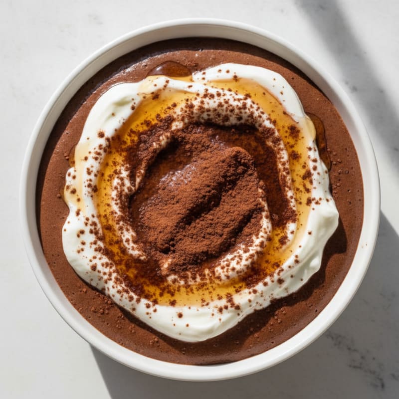 Silky Chocolate Protein Pudding with Greek Yogurt