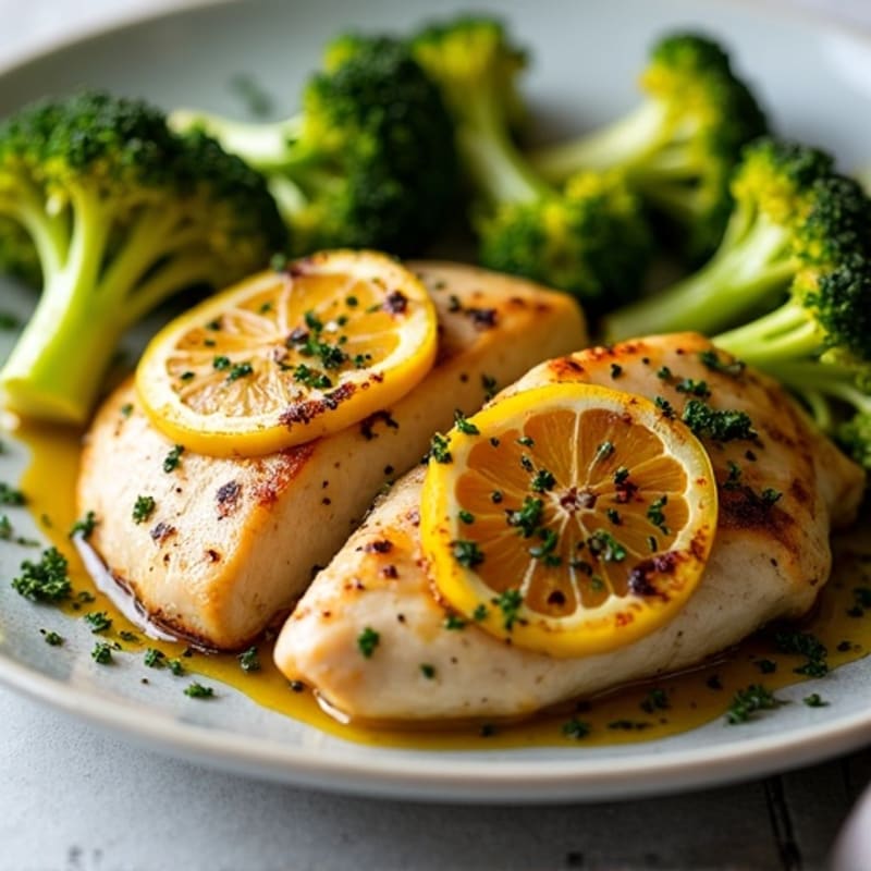 Sheet Pan Lemon-Herb Chicken and Roasted Broccoli